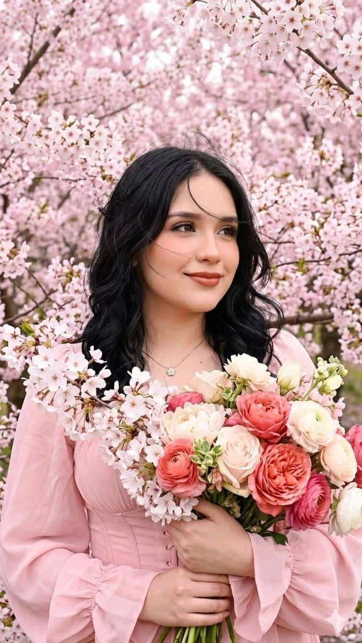 Ethereal Cherry Blossom Portrait