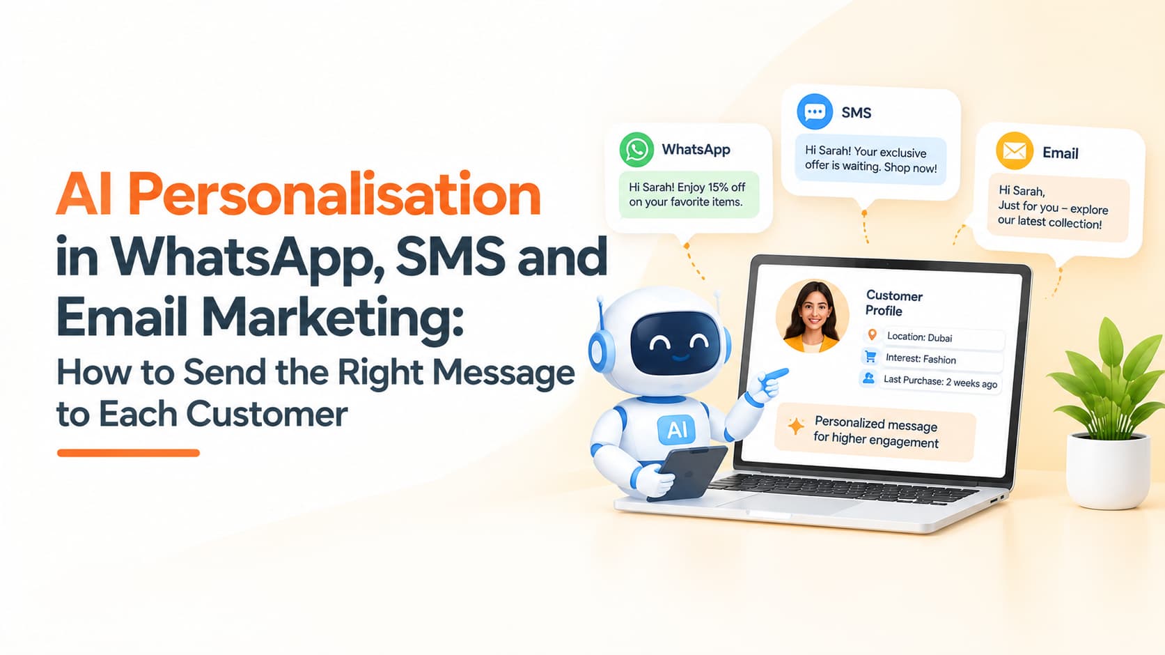 AI Personalisation in WhatsApp, SMS and Email Marketing: How to Send the Right Message to Each Customer