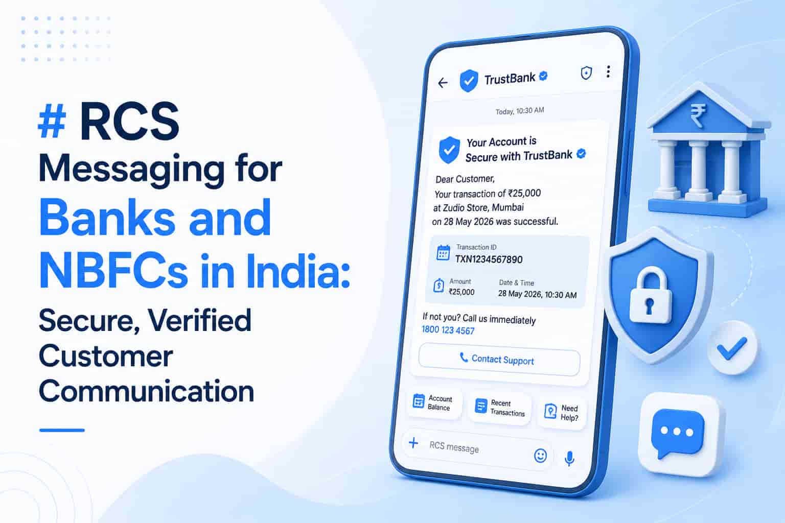 RCS Messaging for Banks and NBFCs in India: Secure, Verified Customer Communication