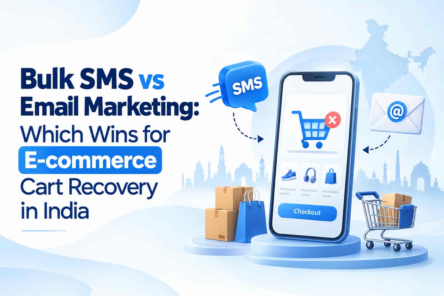 Bulk SMS vs Email Marketing: Which Wins for E-commerce Cart Recovery in India