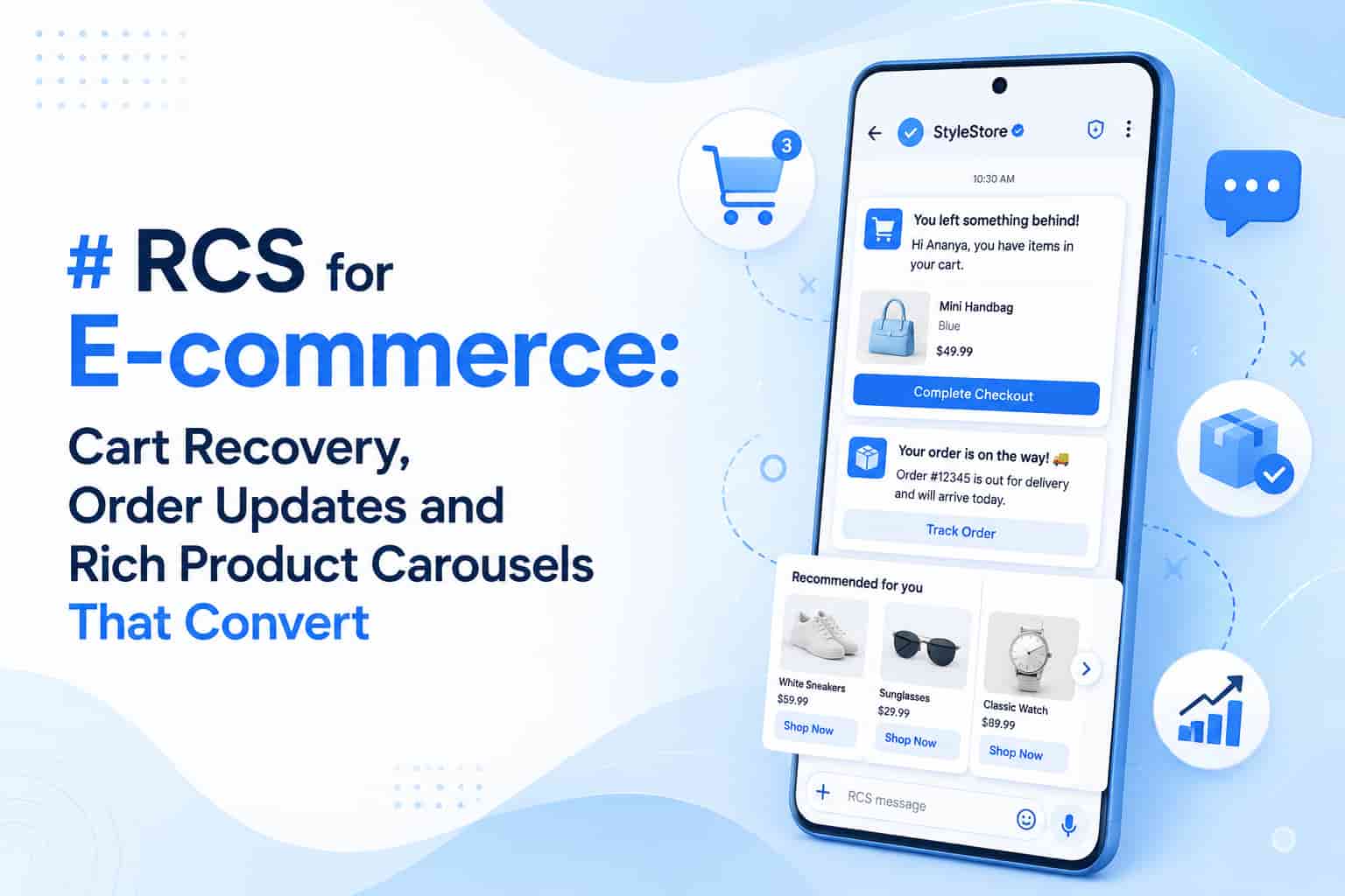 RCS for E-commerce: Cart Recovery, Order Updates and Rich Product Carousels That Convert