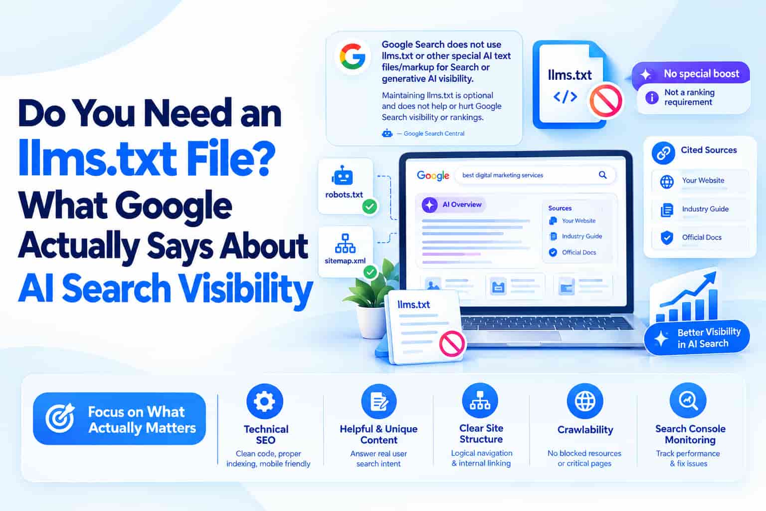 Do You Need an llms.txt File? What Google Actually Says About AI Search Visibility