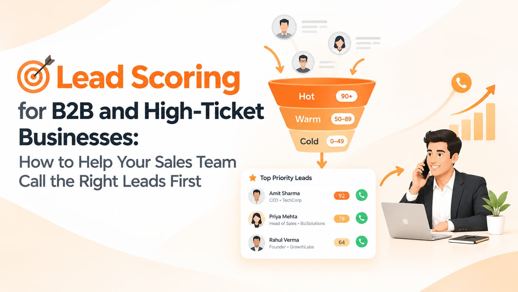 Lead Scoring for B2B and High-Ticket Businesses: How to Help Your Sales Team Call the Right Leads First