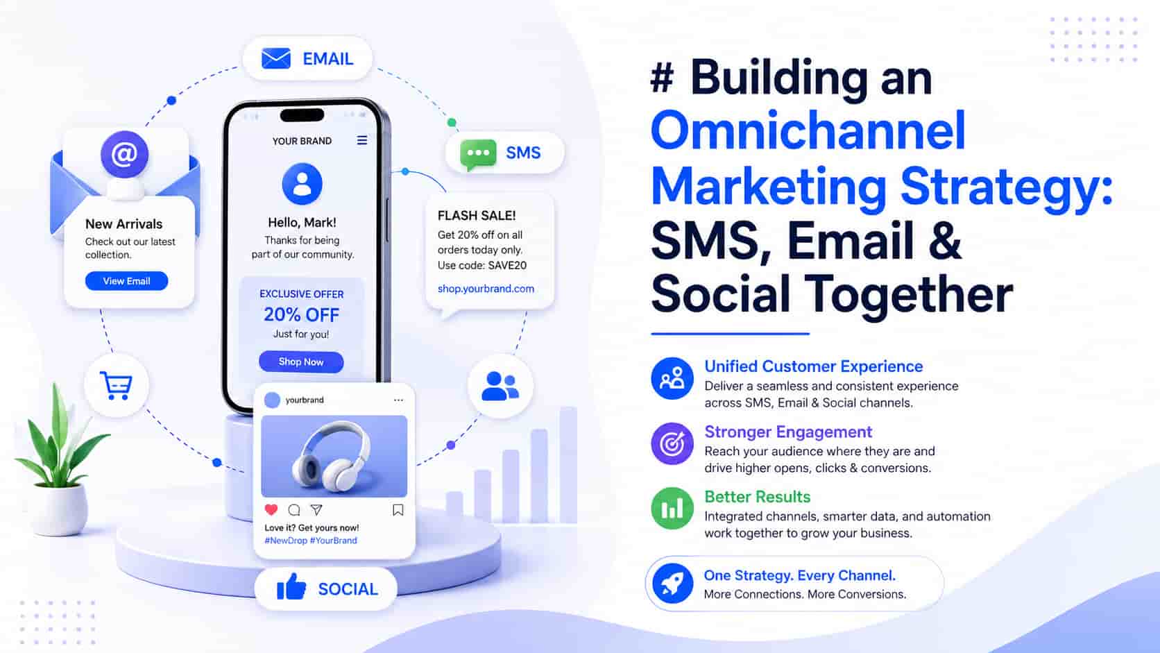Building an Omnichannel Marketing Strategy: SMS, Email & Social Together