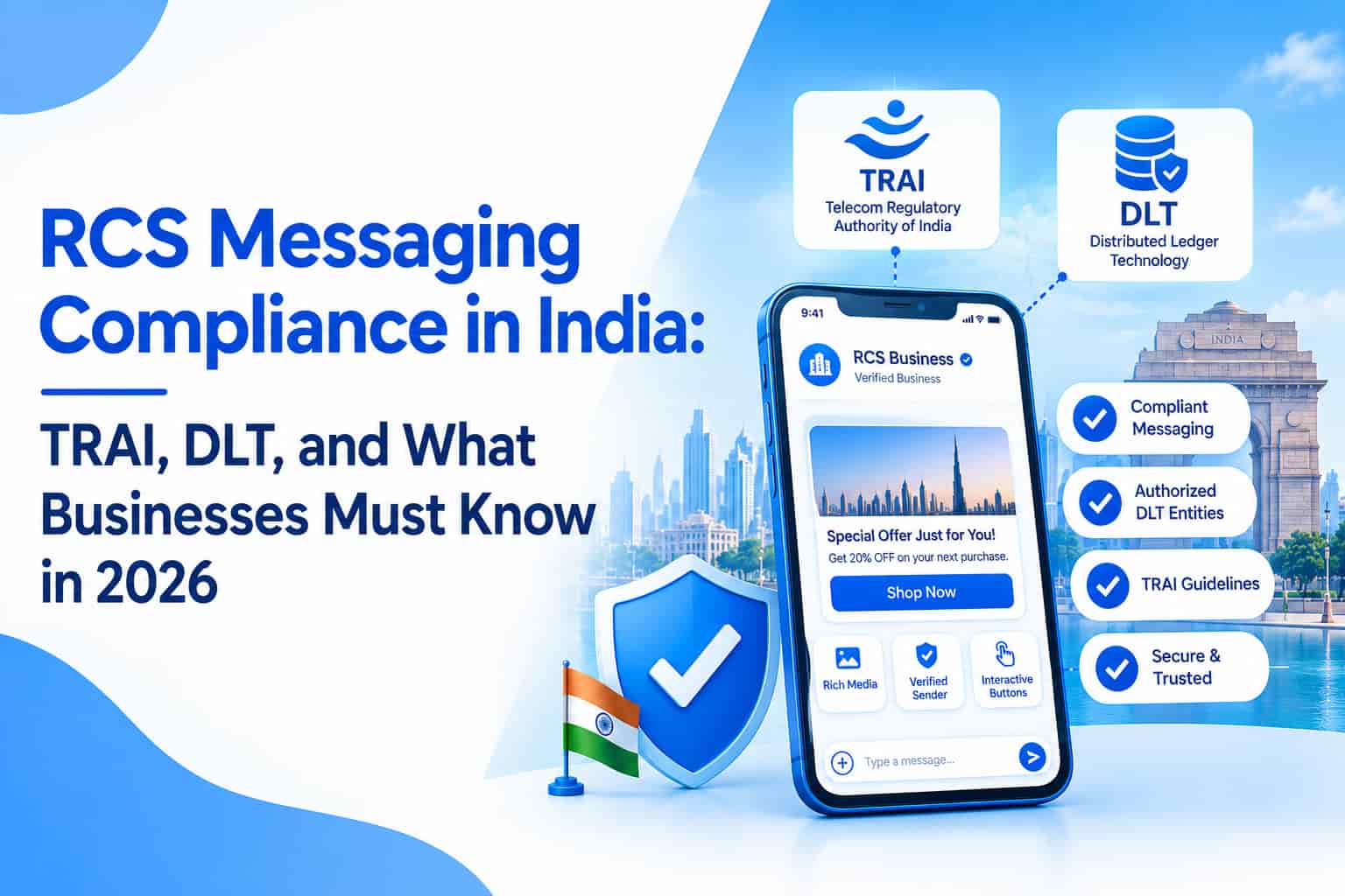 RCS Messaging Compliance in India: TRAI, DLT, and What Businesses Must Know in 2026