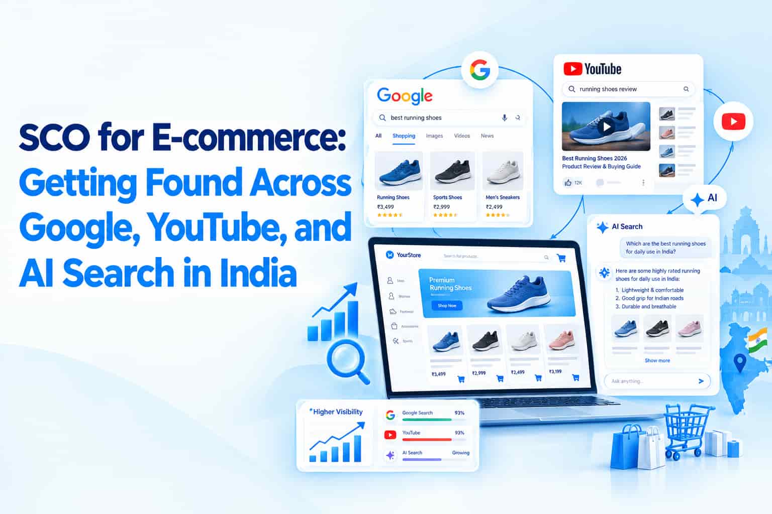 SCO for E-commerce: Getting Found Across Google, YouTube, and AI Search in India