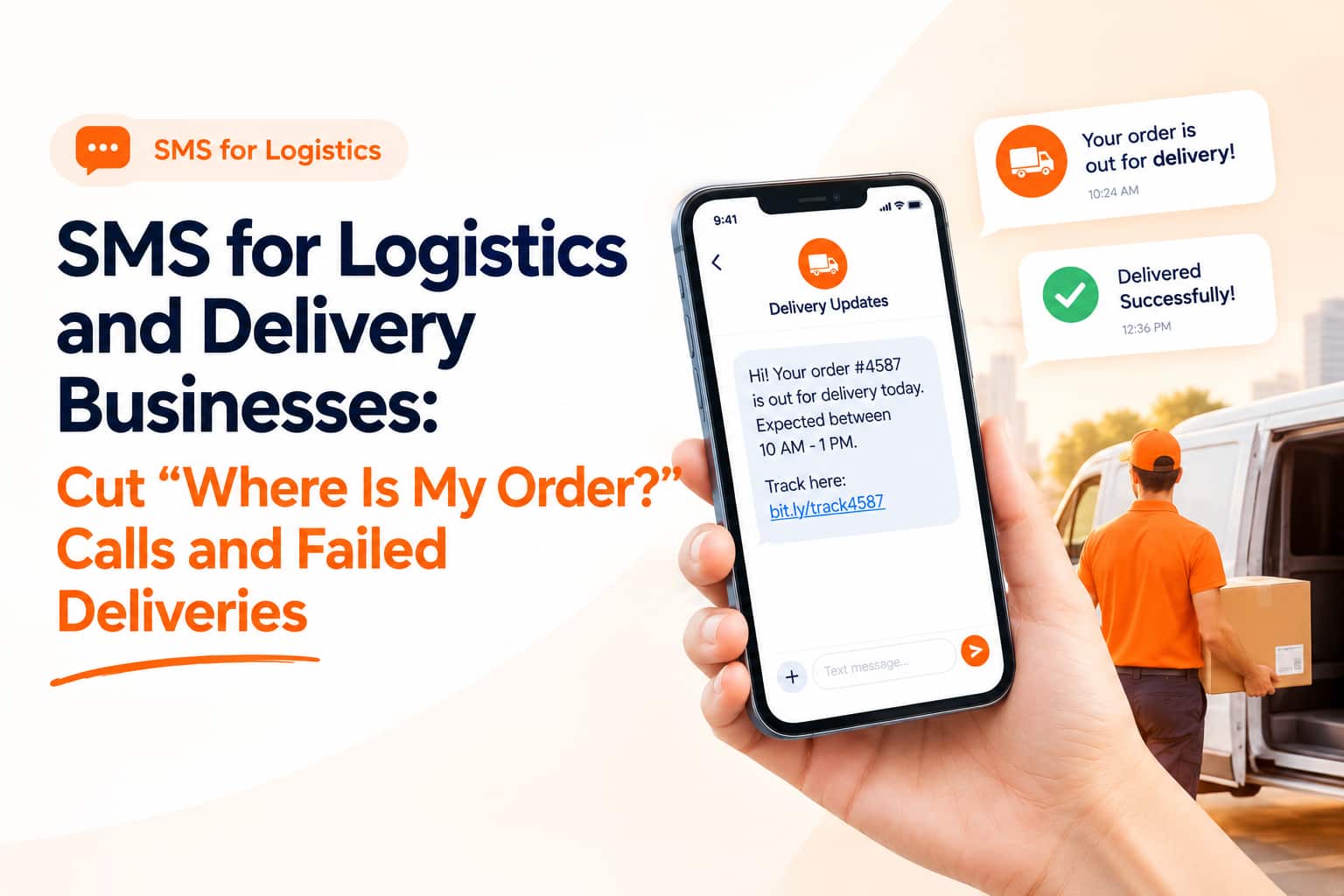 SMS for Logistics and Delivery Businesses: Cut "Where Is My Order?" Calls and Failed Deliveries