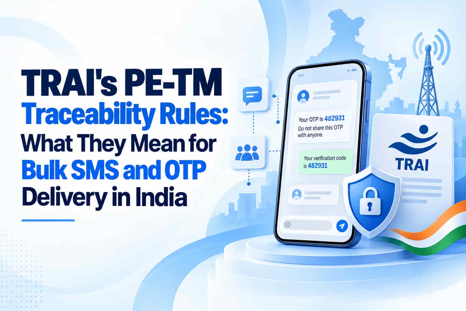 TRAI's PE-TM Traceability Rules: What They Mean for Bulk SMS and OTP Delivery in India