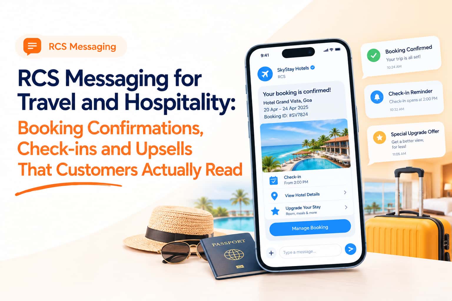 RCS Messaging for Travel and Hospitality: Booking Confirmations, Check-ins and Upsells That Customers Actually Read