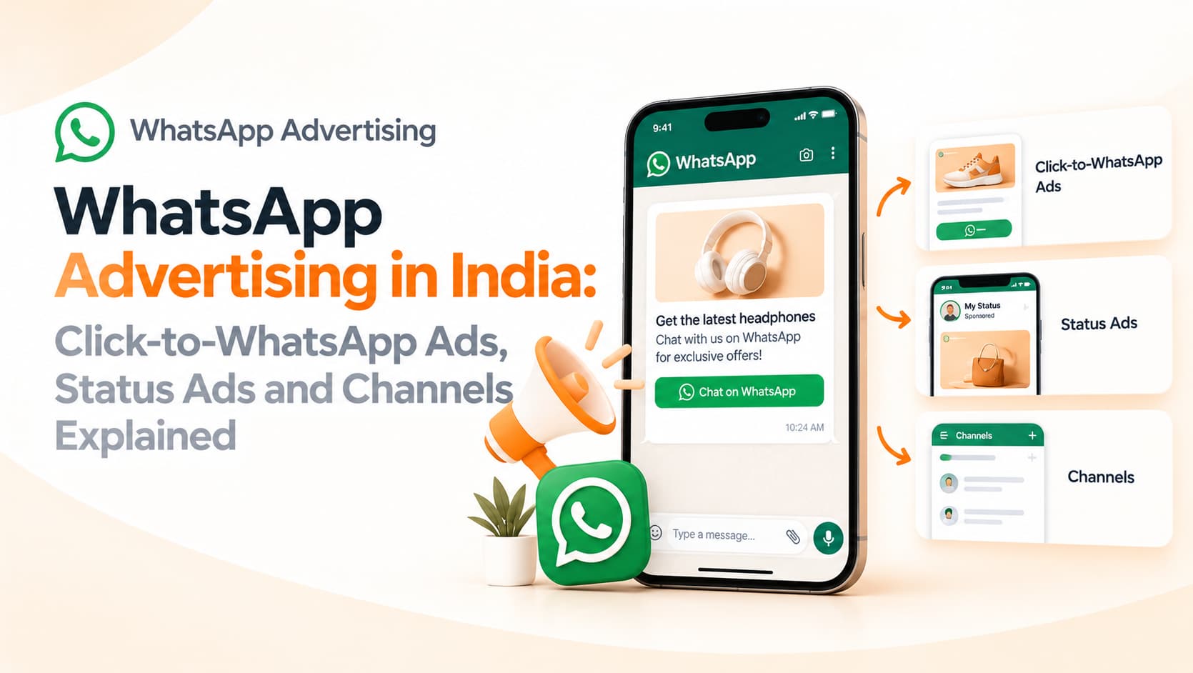 WhatsApp Advertising in India: Click-to-WhatsApp Ads, Status Ads and Channels Explained