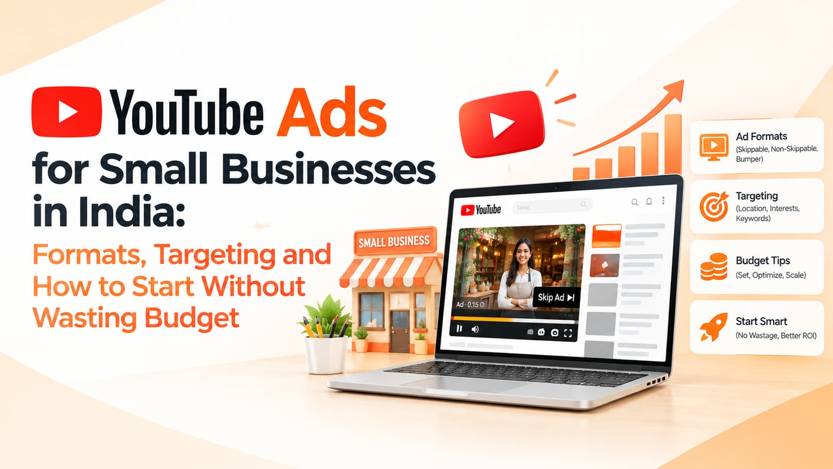 YouTube Ads for Small Businesses in India: Formats, Targeting and How to Start Without Wasting Budget