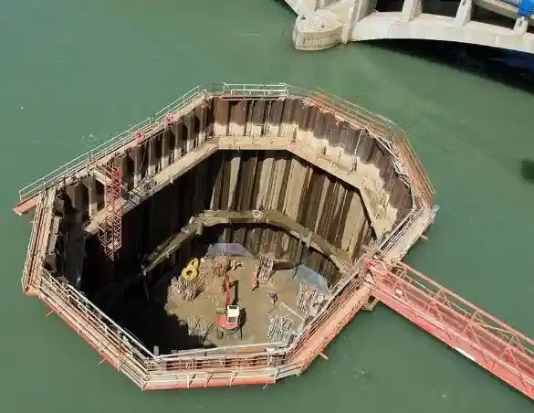 Cofferdam construction using Dredge pumps