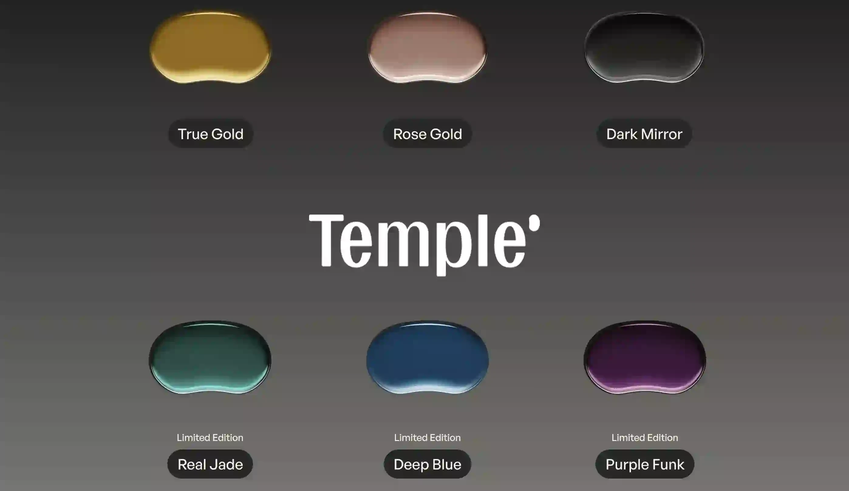 Temple's Six Launch Colours