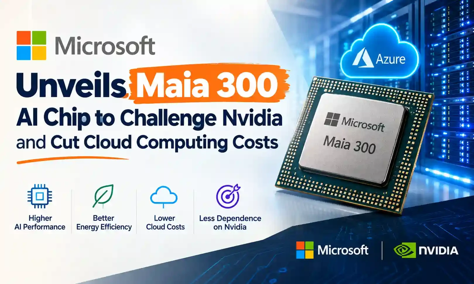 Microsoft Unveils Maia 300 AI Chip to Challenge Nvidia and Cut Cloud Computing Costs