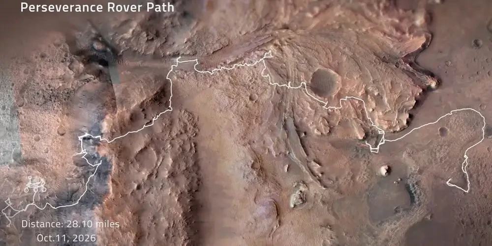 NASA’s Perseverance Rover Breaks Mars Driving Record After 45.22 Kilometres